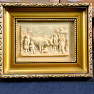 Kunstwerk met kalksteen